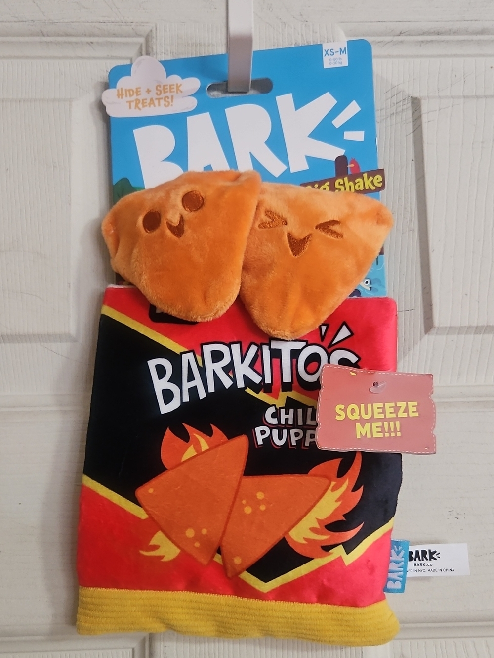 BARK BARKITO'S PLUSH DOG TOY: NEW WITH TAGS: XS-M (0-50 LBS)
